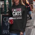 Coffee Cats And Bass Guitars ベースギタリスト 猫とコーヒー 長袖tシャツ レディースパーカー 面白い贈り物