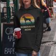 Doberman Mom Dobie Dog Lovers Retro Dobie Mom Women Hoodie Personalized Gifts