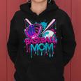 Cool Baseball Mom Neon Drip Sports Fan Women Hoodie