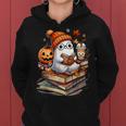 Cute Ghost Reading Book Lovers Autumn Fall Halloween Ghost Women Hoodie
