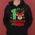 First Christmas As Mom Matching Family 1St Christmas Family Women Hoodie