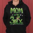 Mom Of The Three Rex Birthday Boy Dinosaur Family Matching Women Hoodie