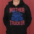 Mother Trucker Mom Of Boys Monster Truck Mom Mama Racing Women Hoodie