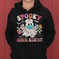 Spooky Medical Assistant Halloween Groovy Med Assistant Women Hoodie