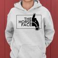 【バックプリント・背中側】ザ・ホース・フェイス The Horse Face 午年 馬 2026 パロディ 長袖tシャツ レディースパーカー