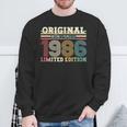 40 歳の誕生日 男性 オリジナル ヴィンテージ 1986 年 ギフト 長袖tシャツ スウェットシャツ 高齢者への贈り物