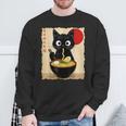 Anime Cat Ramen Japanese Cat Graphic Anime Sweatshirt Gifts for Old Men
