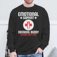 Emotionalupport Drinking Buddy Adultarcastic Humor スウェットシャツ 高齢者への贈り物