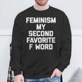 Feminism Myecond Favorite F Word ファニーフェミニスト スウェットシャツ 高齢者への贈り物