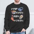 K-Pop Ramen Boba K-Drama Cuisineud-Coréenne Film Musique Amoureux Sweater e Cadeaux pour les vieillards