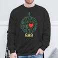 I Love Gmo ラウンドラインデザイン スウェットシャツ 高齢者への贈り物