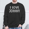 I Love Johnny Love John スウェットシャツ 高齢者への贈り物