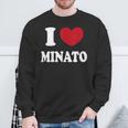 I Love Minato ミナトが大好きです スウェットシャツ 高齢者への贈り物