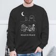 Read In Peace – Motifquelette Amusant Pour Les Amateurs De Livres Sweater e Cadeaux pour les vieillards