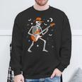 Skeleton Playing Guitar Guitarist Rock Halloween Skeleton Sweatshirt Gifts for Old Men