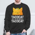 Tacocatpelled Backwards Is Tacocat ファニータコスキャットギフト スウェットシャツ 高齢者への贈り物