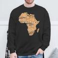 アフリカの平等パターン メラニン 肌色 アフリカ地図 スウェットシャツ 高齢者への贈り物