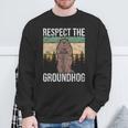 グラウンド・ホッグ Respect The Groundhog スウェットシャツ 高齢者への贈り物