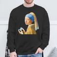 ゲーム モナリザ 面白いtシャツ ゲーマー ネタ 入り メンズ おもしろ 面白い 服 フェルメール グッズ スウェットシャツ 高齢者への贈り物