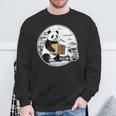 トラック運転手 パンダ 運送業 水墨画 和風 おもしろ 動物 スウェットシャツ 高齢者への贈り物