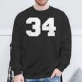 ナンバー34 スポーツジャージプレーヤー 34 ファン フロントプリント ヴァーシティ スウェットシャツ 高齢者への贈り物