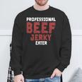 プロフェッショナル・ビーフ・ジャーキー・イーター 肉好き 長袖tシャツ スウェットシャツ 高齢者への贈り物