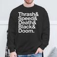 ヘヴィメタル音楽ファンリスト スラッシュスピード ドゥーム デス ブラック スウェットシャツ 高齢者への贈り物