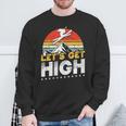 レトロヴィンテージスキー Let's Get High 長袖tシャツ スウェットシャツ 高齢者への贈り物