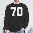 番号70 背面 スポーツチームジャージ番号 スウェットシャツ 高齢者への贈り物