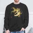 鯉 黒金 アクアリウム ニシキゴイ 観賞魚 イラスト スウェットシャツ 高齢者への贈り物