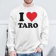 I Heart Taro 名 I Love パーソナライズ スウェットシャツ 高齢者への贈り物