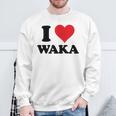 I Heart Waka ファーストネーム I Love パーソナライズ スウェットシャツ 高齢者への贈り物