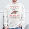 Ho Ho Ho Santa Riding Capybara Ugly Christmas Sweater Sweatshirt Gifts for Old Men
