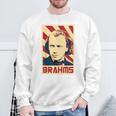 Johannes Brahms クラシック音楽の作曲家 レトロ調 スウェットシャツ 高齢者への贈り物