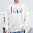 Love Baseball 野球 ギャク パロディ 名言 ジョーク スウェットシャツ 高齢者への贈り物