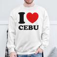 I Love Cebu フィリピン フィリピン人 スウェットシャツ 高齢者への贈り物