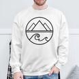 Mountains Waves Nature Outdoor Surf Hiking Hiker Surfer Sweatshirt Unisex Gifts for Old Men