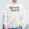 What Would Jesus Do 長袖tシャツ スウェットシャツ 高齢者への贈り物