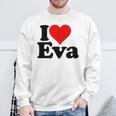 アイ・ラブ・ハート・エヴァ スウェットシャツ 高齢者への贈り物