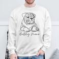 イングリッシュブルドッグ ママ ブルドッグ ママ キュート ラインアート 犬 アーティスティック スウェットシャツ 高齢者への贈り物