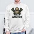 クトゥルフ、ただ召喚するだけ、面白い宇宙ホラークトゥルフカルト。 長袖tシャツ スウェットシャツ 高齢者への贈り物