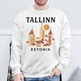 タリン エストニア 中世 旧市街 ヴィンテージ レトロ エストニア スウェットシャツ 高齢者への贈り物