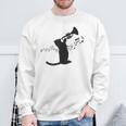 トランペット奏者猫 スウェットシャツ 高齢者への贈り物