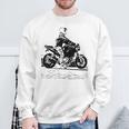 バイク オリジナル作品 タトゥーバイカーv650-Twin Cafe スウェットシャツ 高齢者への贈り物