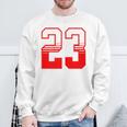 白赤番号 23 スポーツチーム スウェットシャツ 高齢者への贈り物