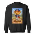 Cool Teddy Bear Baseball Player Illustration Graphic s スウェットシャツ