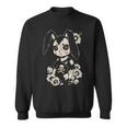 Creepy Bunny Rabbit Japanese Kawaii Manga Horror Goth Sweatshirt