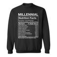 Millennial Nutrition Facts Generation Meme Sweatshirt Millennial Nutrition Facts Generation Meme Sweatshirt