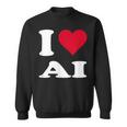 Red Heart I Love Ai スウェットシャツ