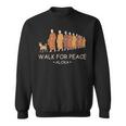 Walk For Peace Monks With Aloka Dog スウェットシャツ